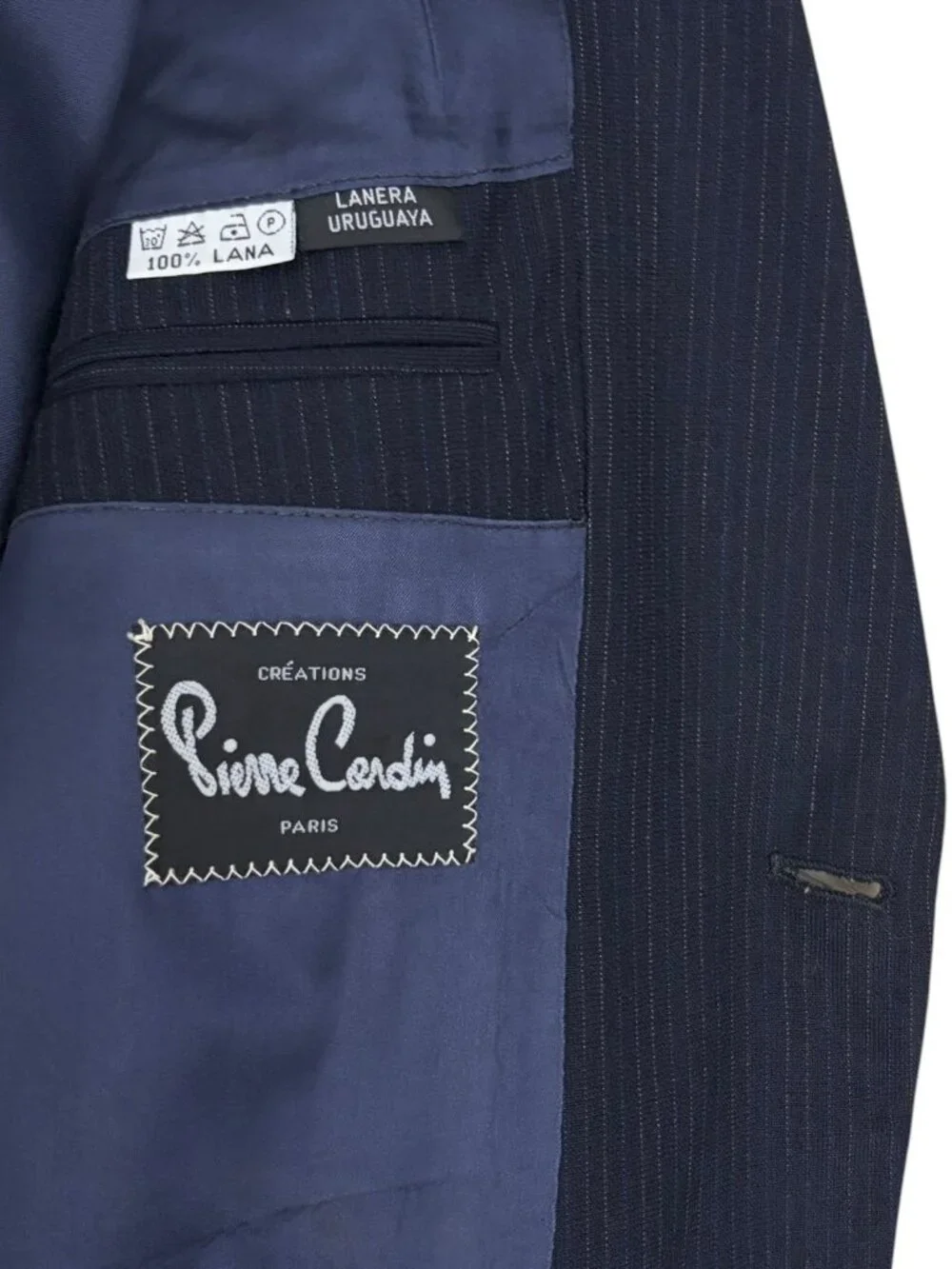 PIERRE CARDIN Vintage WOOL SUIT Blue Luxury Blazer Dress Pants Business Mens 40R